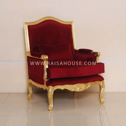 French Bergere With Pillow Gold Leaf