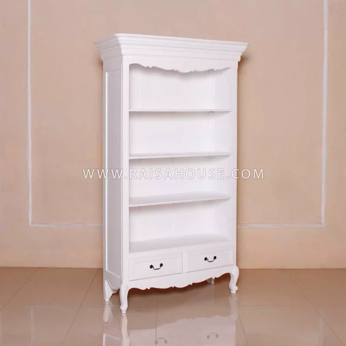 French Open Bookcase White