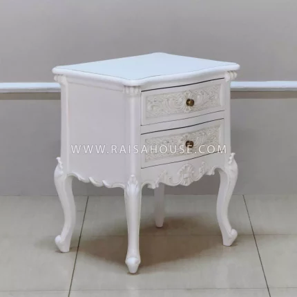French Louis XV Nighstand 2 Drawer