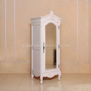 Classic French mahogany wardrobe tall, elegant storage furniture for home, hotel, and interior projects