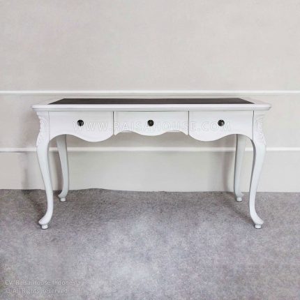Desk Louis XV-2 Put Out Leaves White