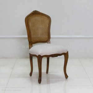 Elegant French mahogany dining chair Margo with MHNT finish, ideal for upscale interiors