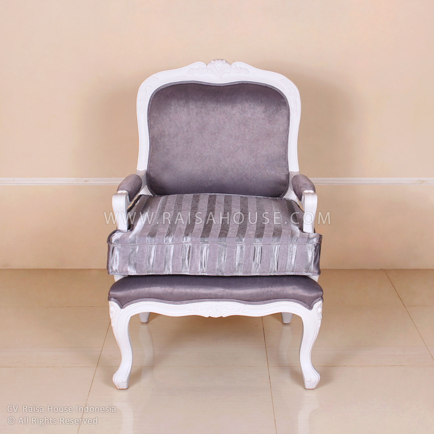 Chloe Arm Chair White Complate