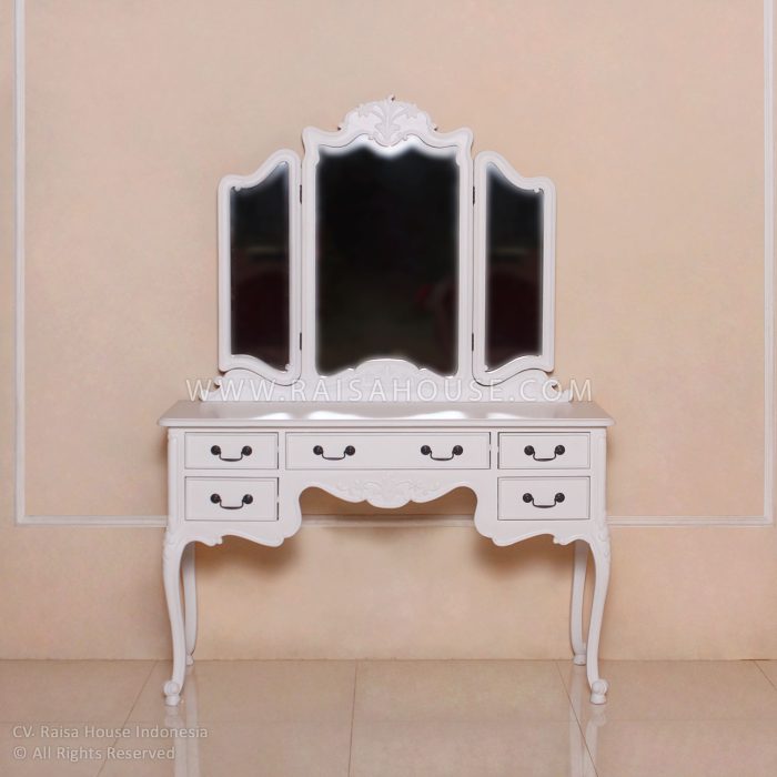 Dressing Mirror to match Style Louis XV Bed King White Complate