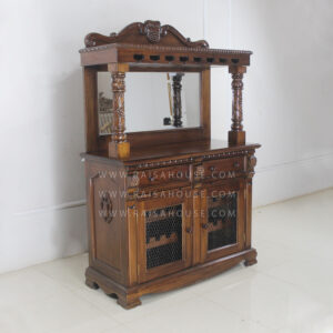 Wine Bar Cabinet With Grilled Door