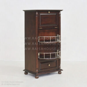 RCB_142 Hermela Cabinet, Antique Style Mahogany Bar Cabinet